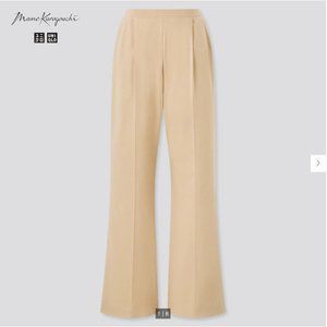 Uniqlo Mame Kurogouchi AIRism Cotton Pleated Pants-beige